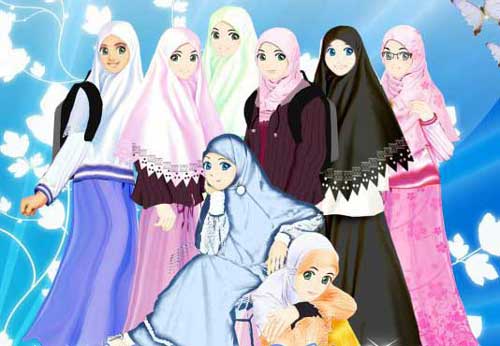 Koleksi-gambar-photo-foto-poto-kartun-jilbab-sekolah 